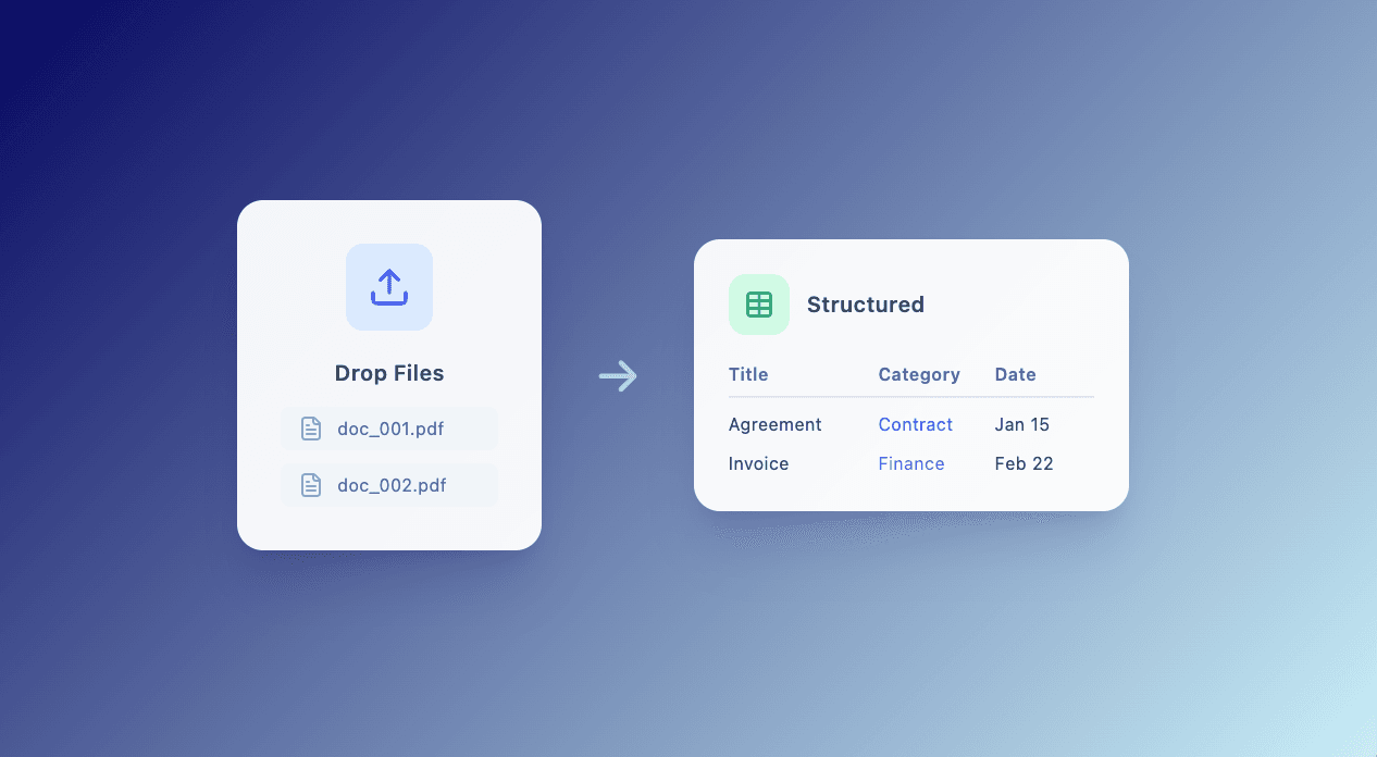 Exhibit table workflow preview